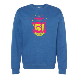 Adult Fleece Crew -Heather Royal- Groovy