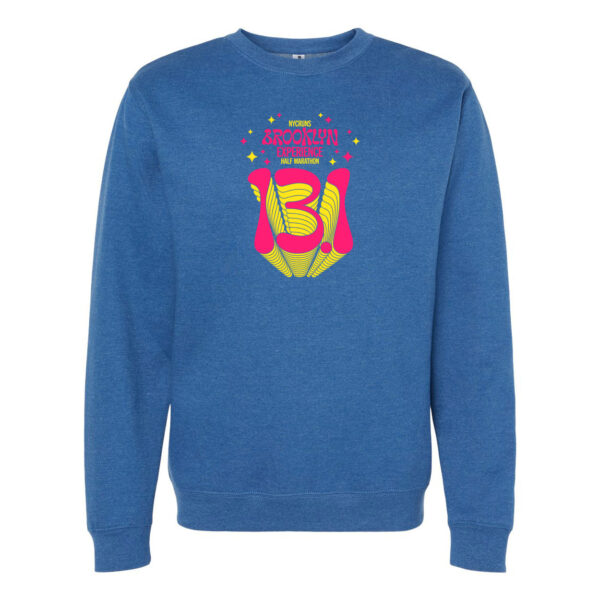 Adult Fleece Crew -Heather Royal- Groovy