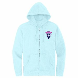 Carabiner Fleece Zip Hoody -Ice Blue (Unisex)