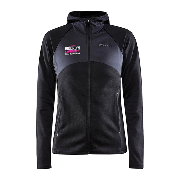 Embroidered Women's Black CRAFT Hooded Jacket