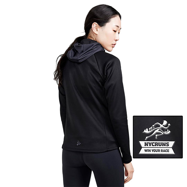 Embroidered Women's Black CRAFT Hooded Jacket - Image 2