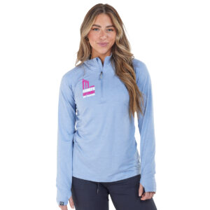 LCP Women's Sueded Eco 1/4 Zip -Twilight Blue