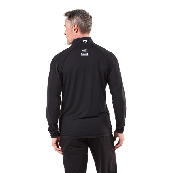 Embroidered Sueded Black Eco 1/4 Zip - Image 2