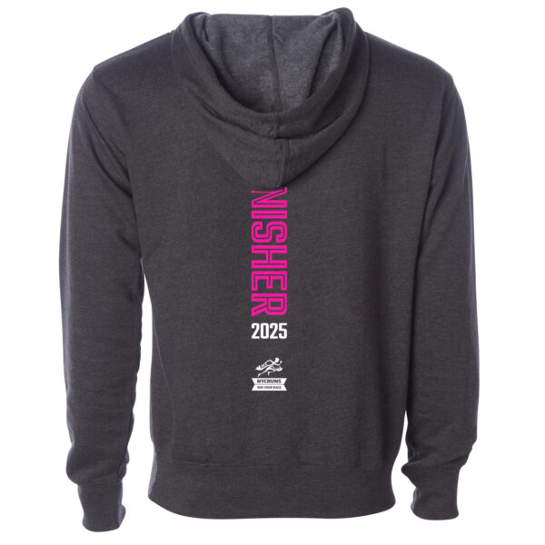 2025 Finisher Unisex Charcoal Heather Fleece Hoody - Image 2