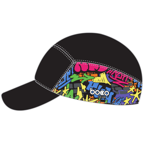 Graffiti Black Tech Run Cap - Image 3