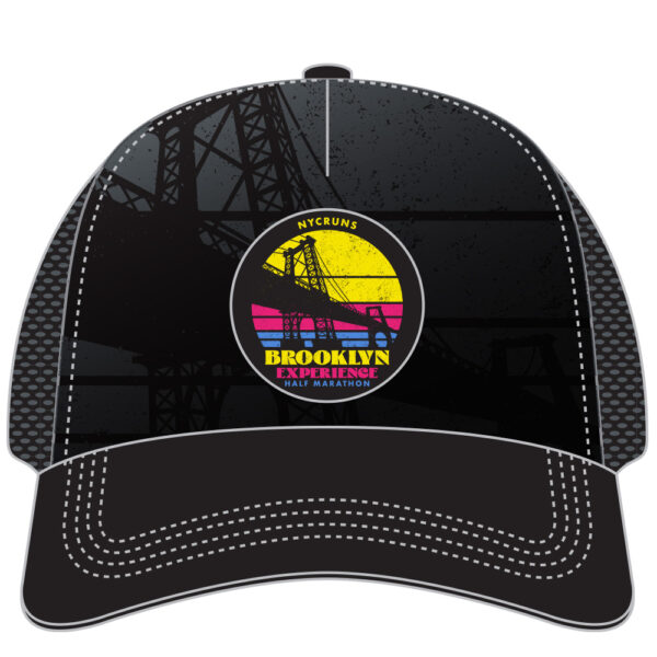 5-Panel Black Tech Trucker