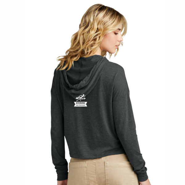 Experience Everything Bagel Women's Black Frost Crop Hoody Tee - Image 2