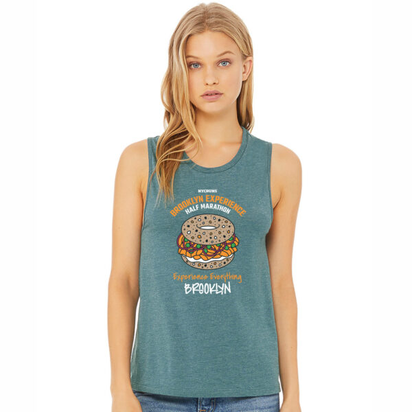 Experience Everything Bagel Women's Teal Muscle Fashion Tank