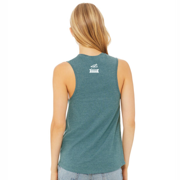 Experience Everything Bagel Women's Teal Muscle Fashion Tank - Image 2